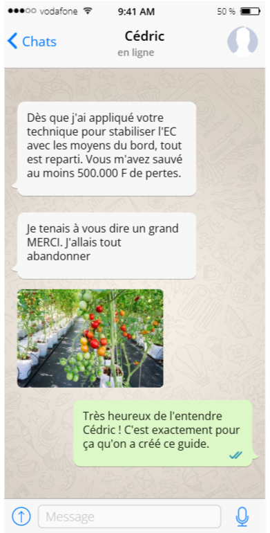 Témoignage WhatsApp Sauvetage