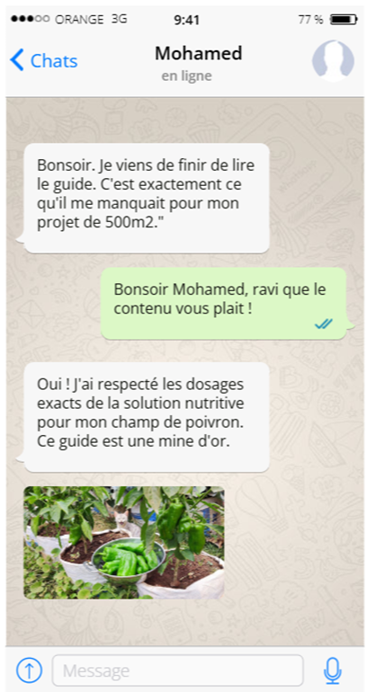 Témoignage WhatsApp Rentabilité